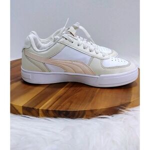 Puma Carter Jr Sneakers Youth US 4 White Pink Casual Lace Up Shoes 396316-38